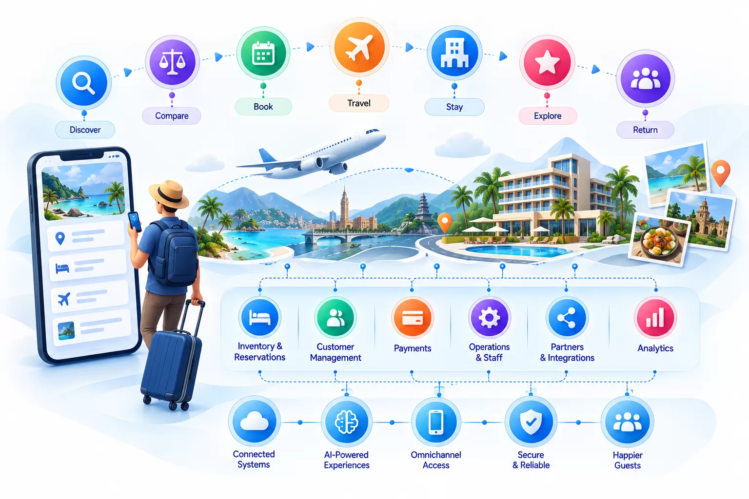 Finance Technology Ecosystem Illustration