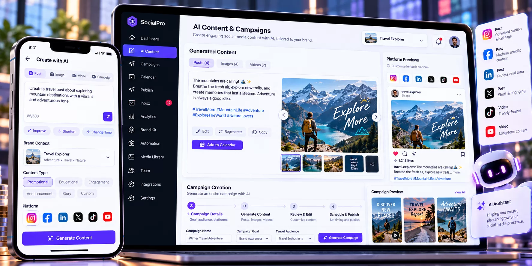 AI Social Content Workspace