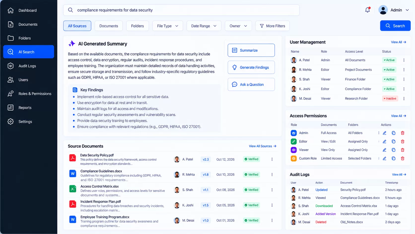 AI-Powered Compliance Dashboard